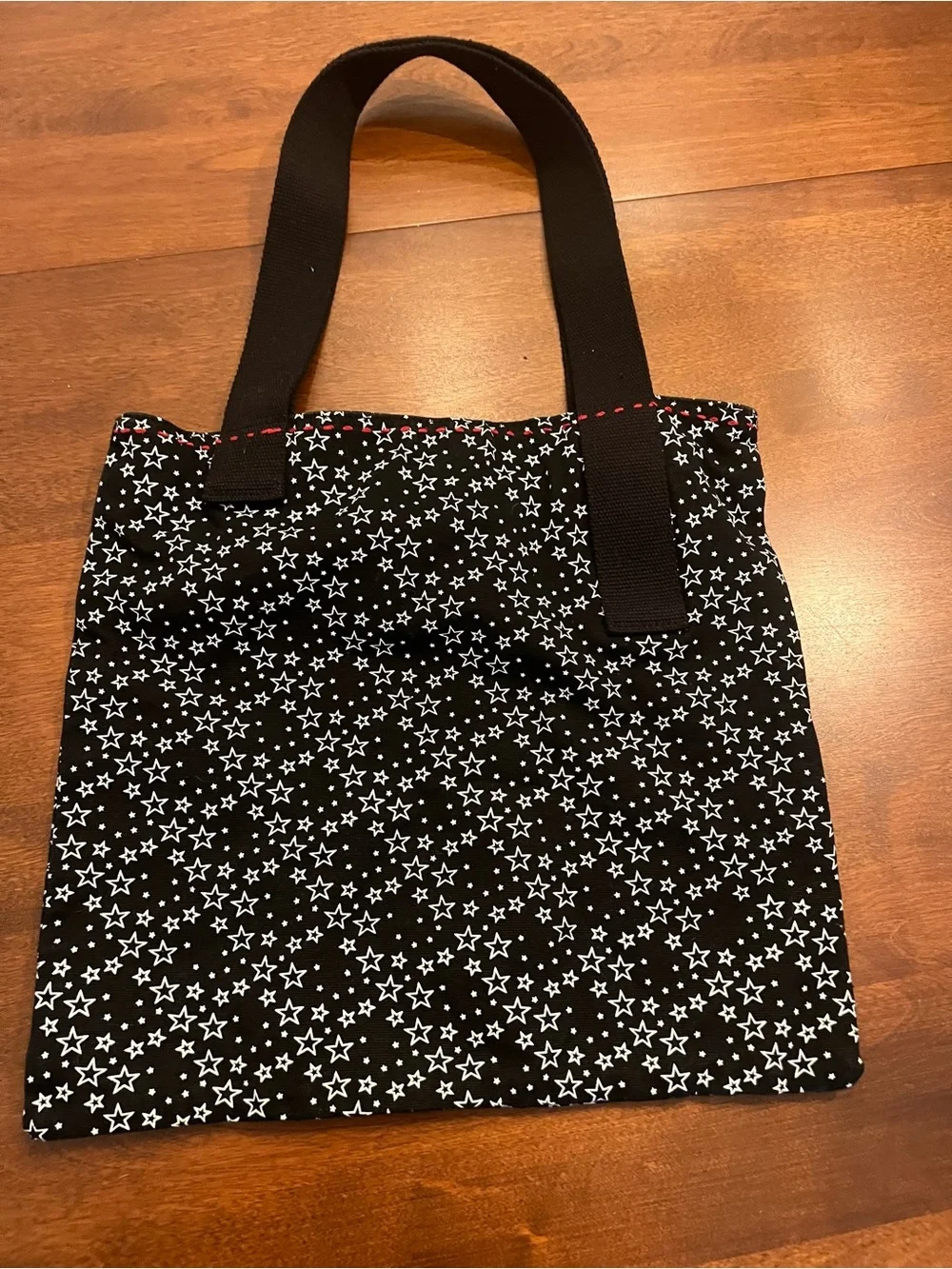 Vans Black Star Print Tote Bag with Black Handles